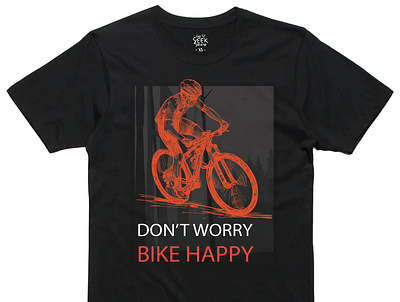 Don't worry bike happy bikker camping ridder runing t shirt