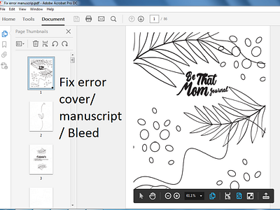 Fix error cover/manuscript/Bleed problem