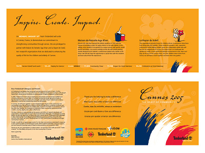 Community Service Event Program brochure design illustration print