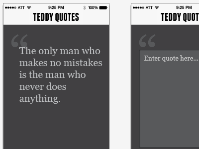 Teddy Quotes... a test app design dev franchise georgia mobile quotes teddy