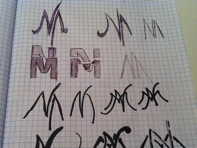 Nancy monogram sketch 1 lettering logos monogram