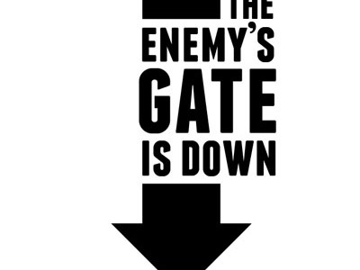 Gate Down Poster... franchise poster quotes typography