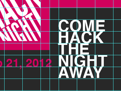 Ideating on the Mobile Hack NIght SLC website... hack logo night slc typography
