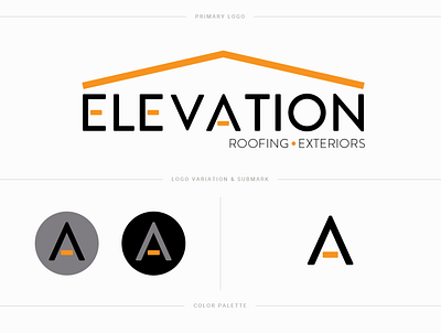 Elevation Roofing & Exteriors Branding branding design logo logo design roofing company