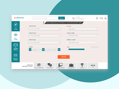 Edverty - educational portal shot 1 branding ui ux design webdesign