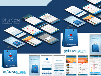 Olive store mobile app design