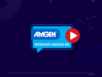 Amgen Webinar logo branding design illustration logo typography ui vector