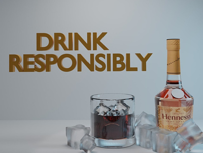 3d Test rendering for Hennessy product design / motion designs 3d animation motion graphics