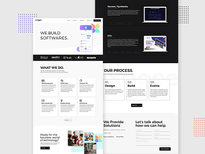 Landing page for software company 2021