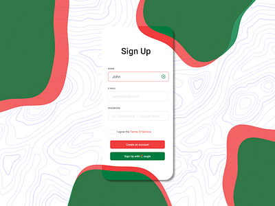 Mobile Sign Up Form