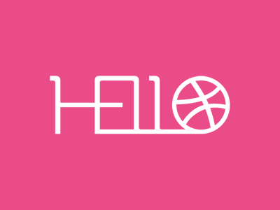 Hello Dribbble dribbble icon logo typography