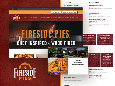 Fireside Pies design ui ux web design