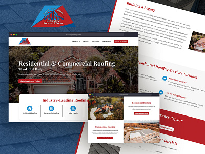 Legacy Roofing & Solar ui ux web design web development