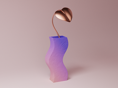 Pothos • 3D Design b3d blender blender3d concrete design gold gradient leaf plant pottery rose gold vase