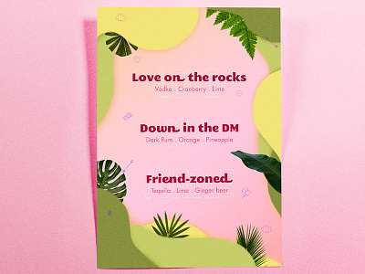 Valentine's Drink Menu • Graphic Design