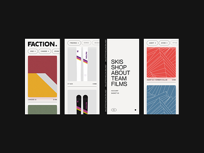FACTION® – Mobile screens app dark design faction interface layout ski ui ux