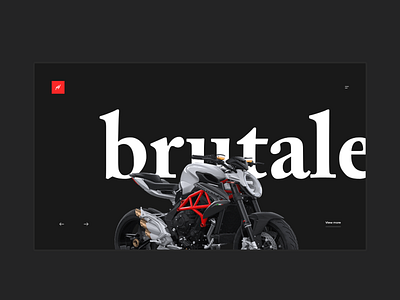 MV Agusta - Main agusta bike black dark mv redesign typography ui ux