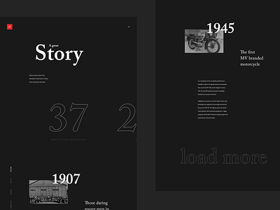 MV Agusta - History agusta bike black dark mv redesign typography ui ux