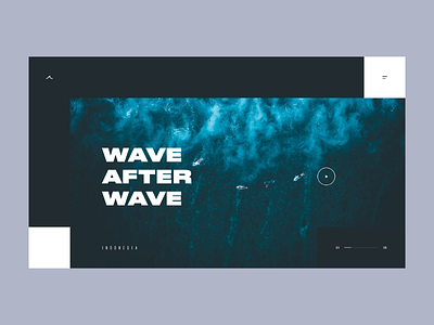 Wave clean design landing layout minimal surf ui ux wave webdesign
