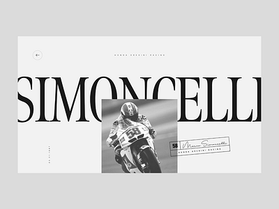 Marco Simoncelli bike design moto typography ui ux web webdesign website