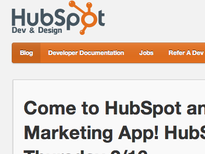 HubSpot Dev Blog blog hubspot ui
