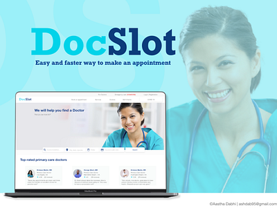 DocSlot - A case study on doctor appointment adobe xd casestudy docslot uxui design web design