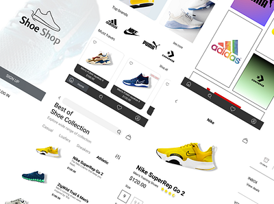 Shoe Shop - An app to shop shoes casestudy figma shoe shop uxui designer