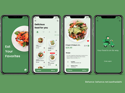 Eat Your Favorites - Food Delivery App figma prototyping ui uxui designer wireframing
