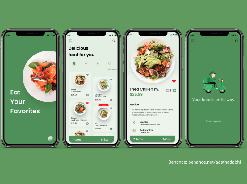 Eat Your Favorites - Food Delivery App by Aastha Dabhi on Dribbble