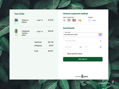 DailyUI #002 - Credit Card Checkout Form