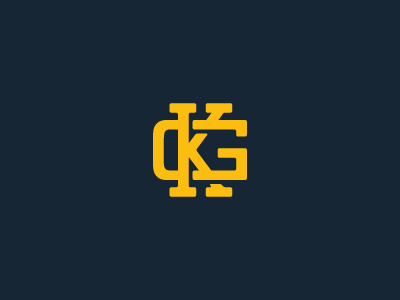 KG Monogram branding identity initial kg lettermark logo monogram