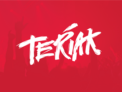 Teriak Lettering band brush hand lettering indonesia lettering lettermark metal music rock teriak