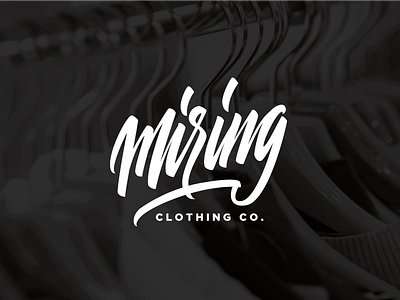 Miring - Clothing Brand brand branding brush calligraphy clothing lettering lettermark logo t shirt