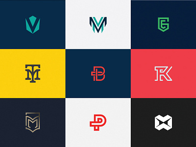 Monograms and Lettermarks Collection 2 branding identity initial letterform lettermark logo monogram