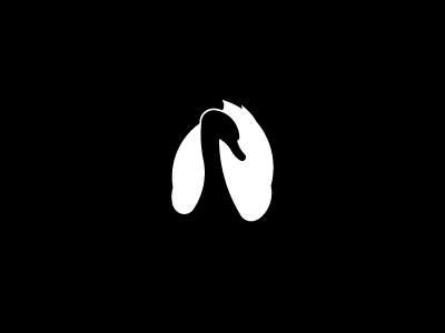 Swan Negative Space black brand bw logo negative petal sakura space swan