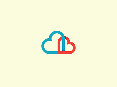 Cloud Love brand cloud connect date heart identity logo love mark personal