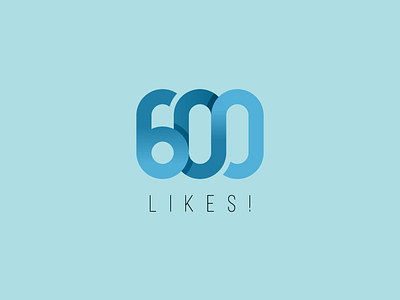 600 likes 1000 6 600 brand fan identity like logo mark personal