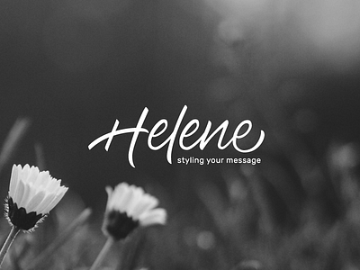 Helene Lettering Logo branding brush calligraphy lettering lettermark logo personal wordmark