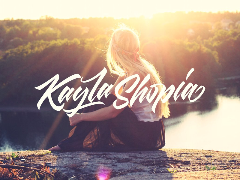 Kayla Lettering Logo wordmark brush lettering calligraphy personal brand branding identity logo
