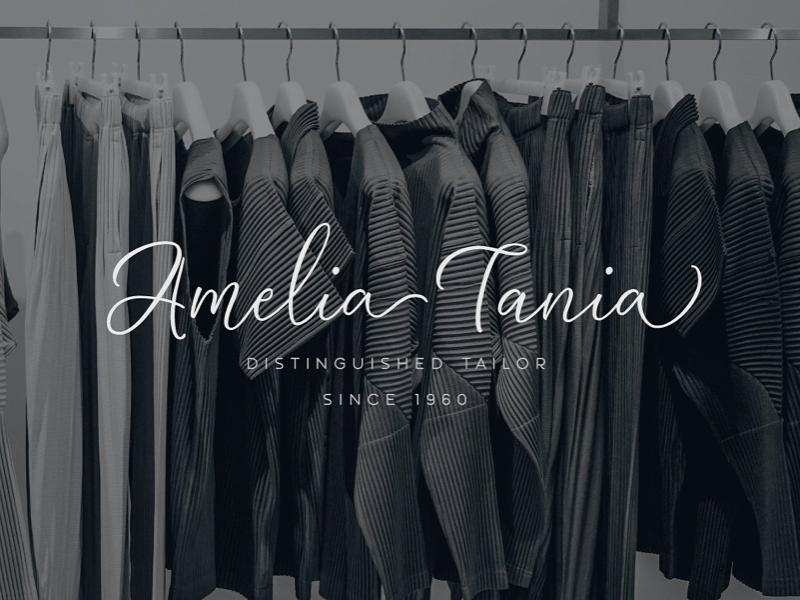 Amelia Calligraphy Logo wordmark brush calligraphy lettering personal brand branding identity logo