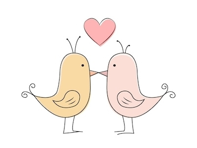 Love birds doodle birds illustrator doodle love birds vector