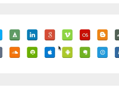 Social Button Animated