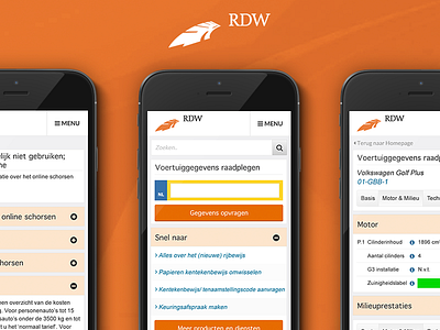 Mobile Website RDW Prototype clean flat iphone layout mobile ui ux website