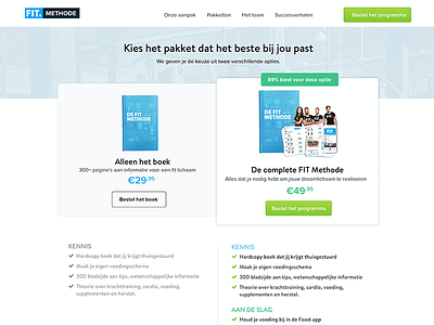 FIT Methode Pricing Page