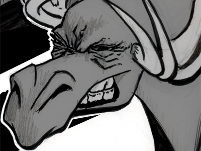 Angry Moose illustration moose