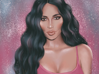 Digital Painting | Kim Kardashian art digitalart digitalpainting digitalportrait kimkardashian portrait procreate