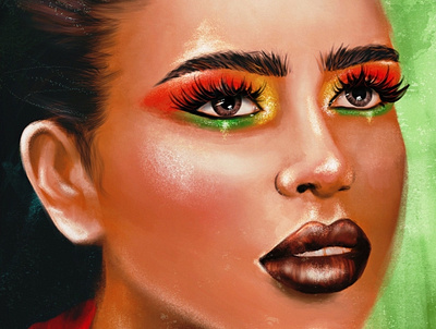 Digital Painting | Woman in Glam art digitalart digitalpainting digitalportrait glam makeup painting portrait procreate woman