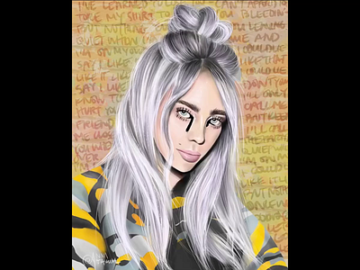 Digital Painting + Animation | Billie Eilish animation art billie eilish digitalart digitalpainting digitalportrait drawing painting pixeloop portrait