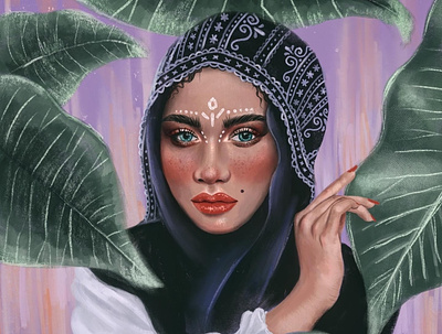 Digital Painting | En Gaza art design digitalart digitalpainting digitalportrait gaza hijab muslim painting portrait procreate woman