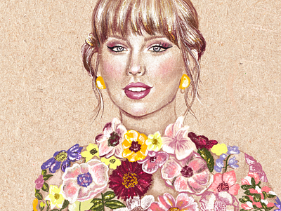 Digital Painting | La Vie En Taylor art coloredpencil design digitalart digitalpainting digitalportrait grammys painting pencil portrait procreate rose sketch taylorswift